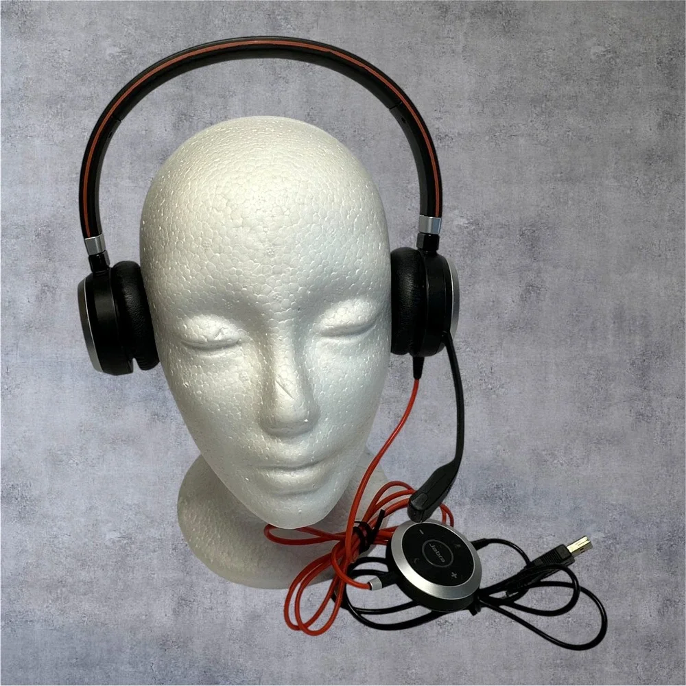 Jabra On Ear Evolve 40 Stereo Headset Black Wired USB 3.5mm Jack Tested/Works‎